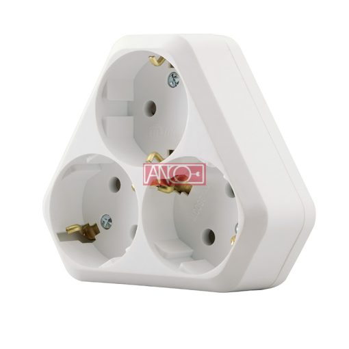 Triangle Type Triple Schuko Outlet