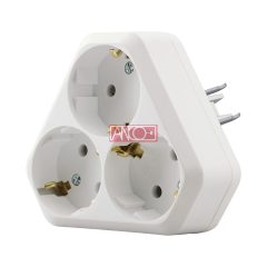 Triangle type triple outlet