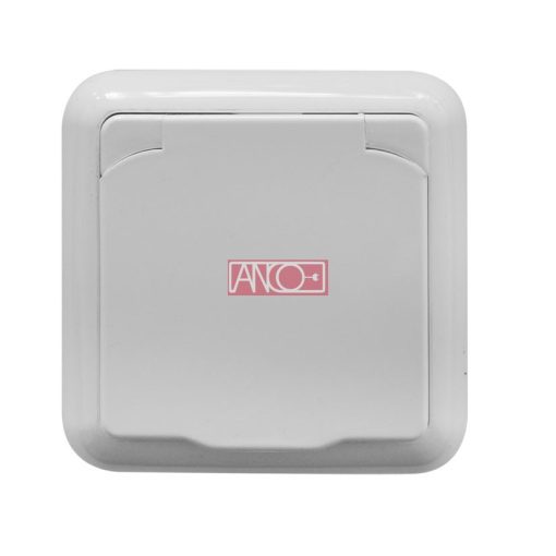 Porto single grounding socket, IP44