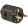 Grounding PVC plug central, black